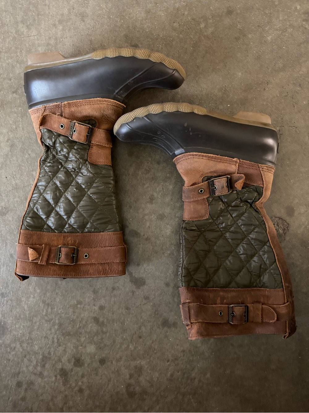 Womens sperrys - Olive Quilted Boots